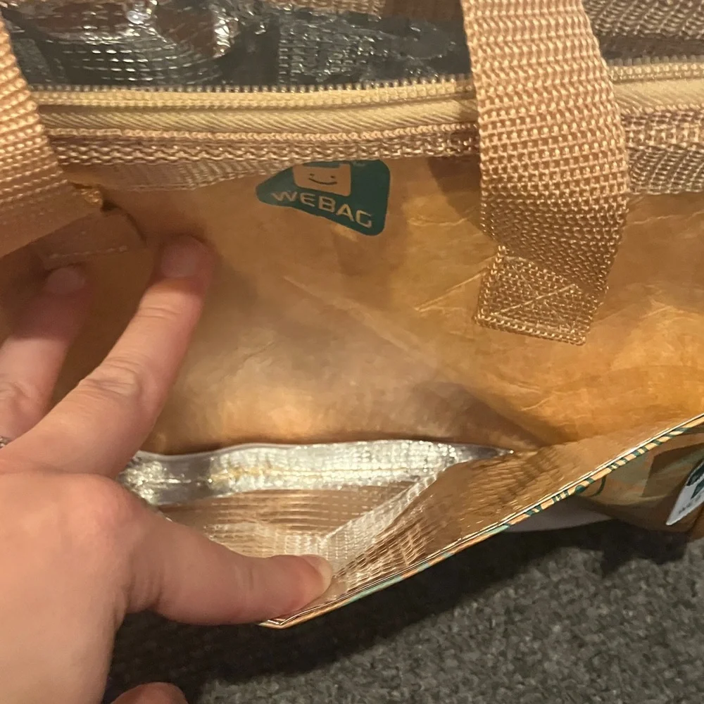 Tan Garment Bag with Handles